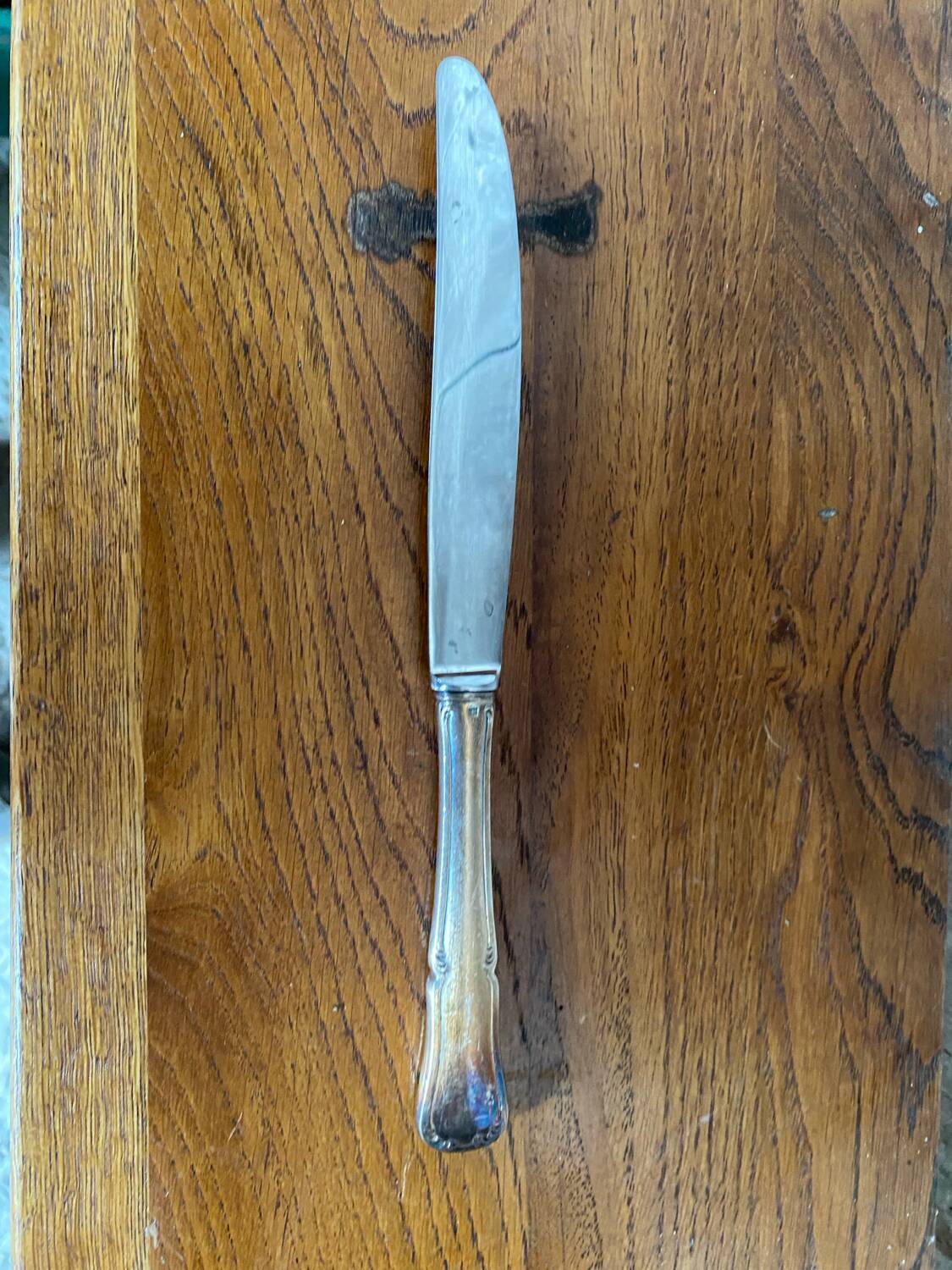 Set of 12 Knives with Silver Metal Handles + Stainless Steel Blades #B339