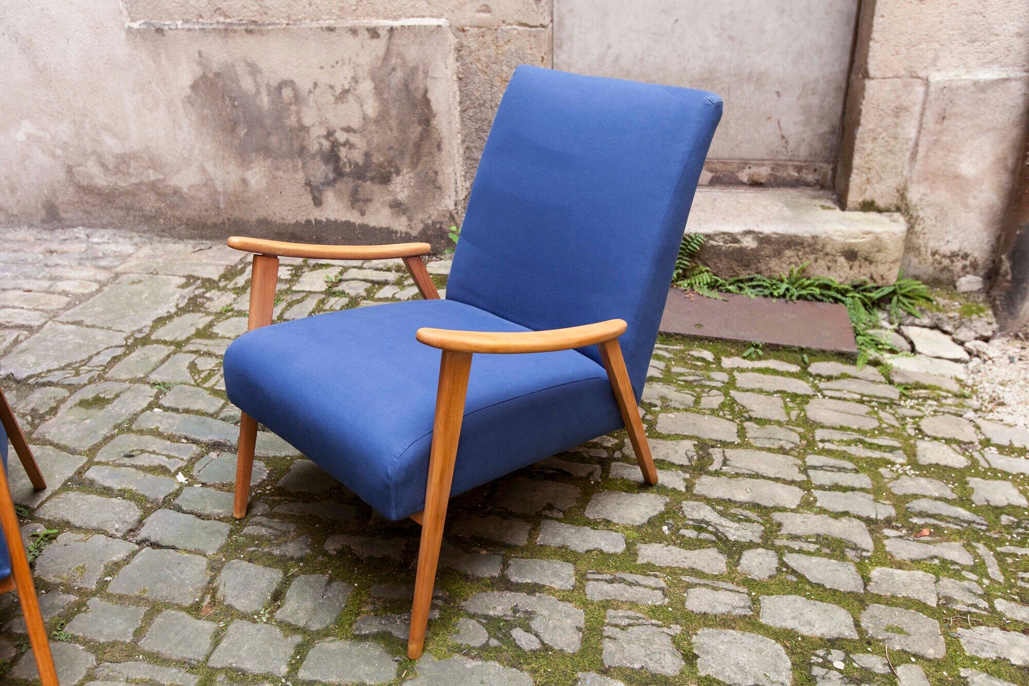 Pair of Scandinavian armchairs from the 60s new fabrics and foam