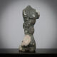 Pair of male torso sculptures by Francine Govers, 1990s