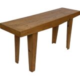 Vintage pinewood side table 60s handmade side table minimalist design