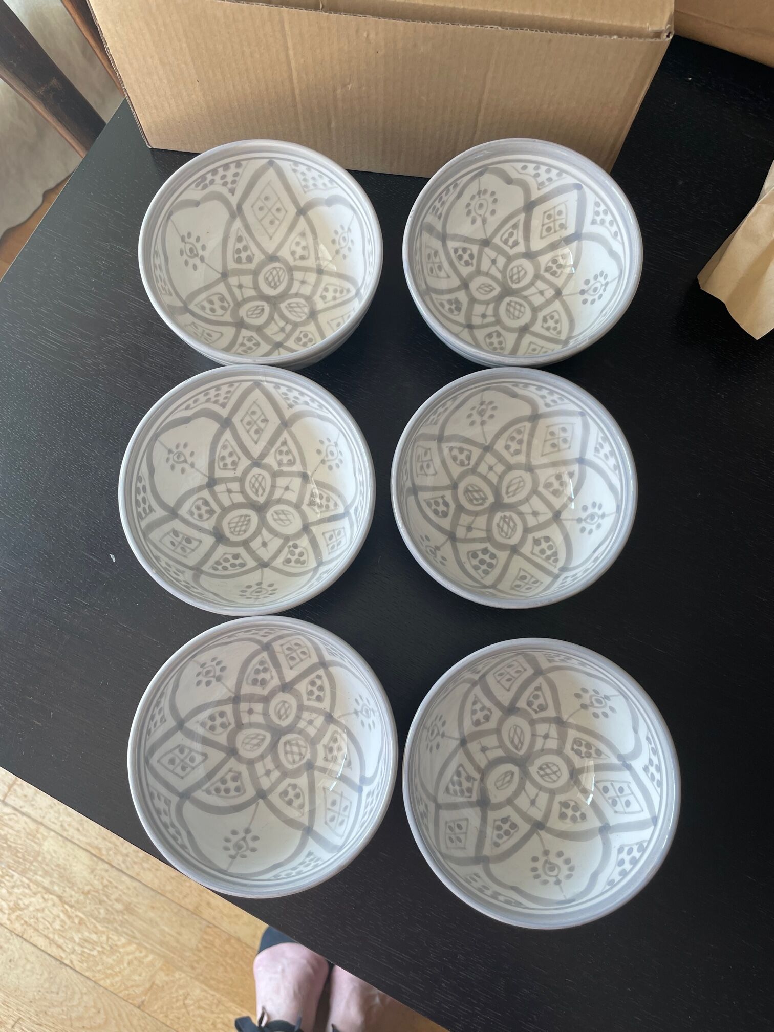 Set of 6 Berber ceramic bowls