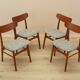 Set of four teak chairs, Danish design, 1970s, made in Denmark