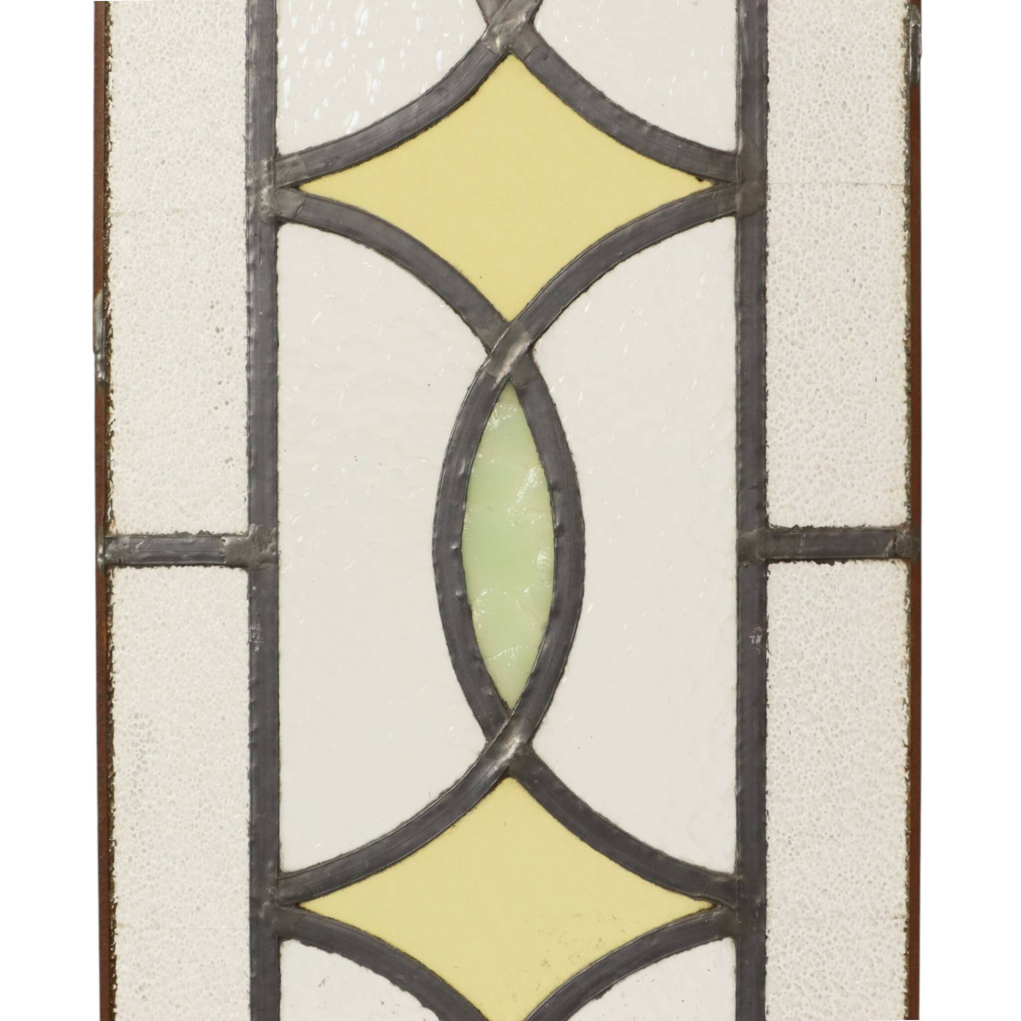 Art Deco Geometric Stained Glass Window 85x24cm