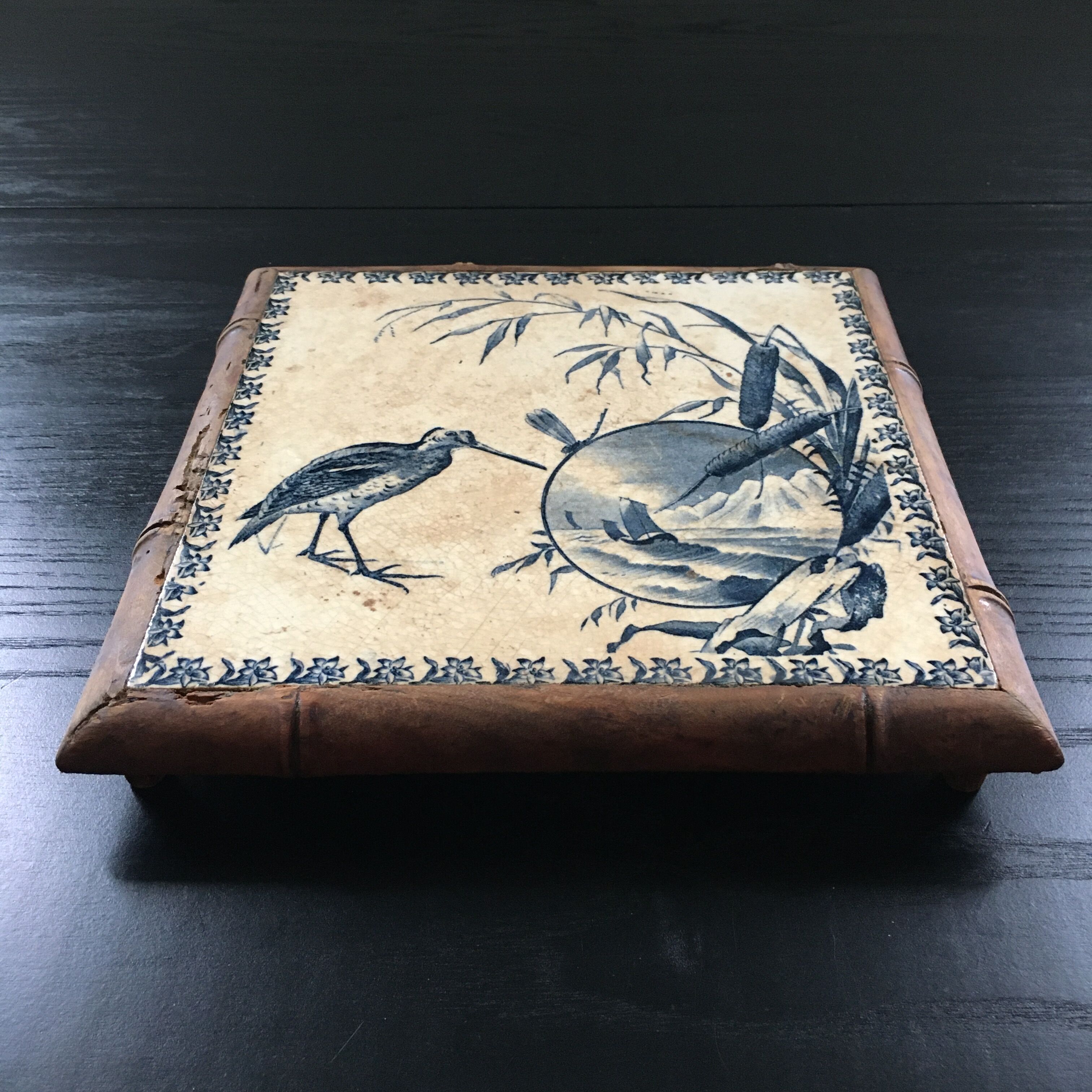 Antique ceramic trivet