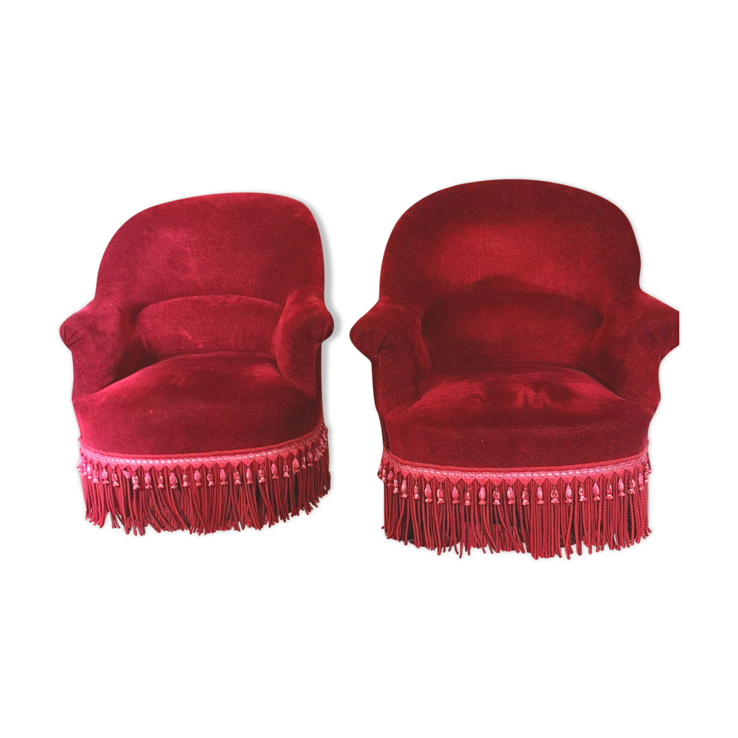 Pair of toad armchairs