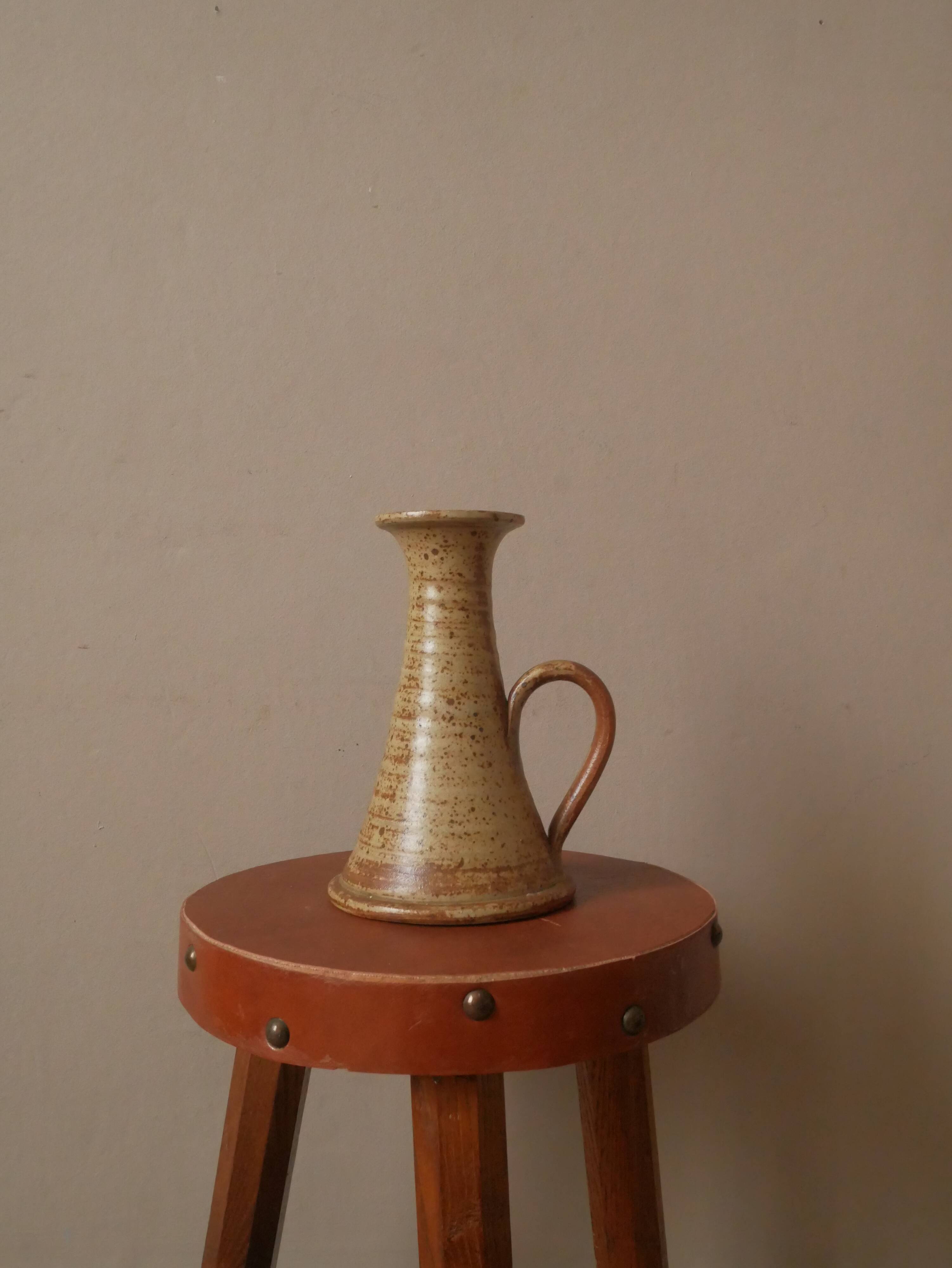 Soliflore vase in ceramic stoneware handmade vintage pottery Scandinavian country style decoration