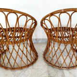 Pair rattan heaters 1960/1970