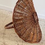 Vintage Rattan Log Basket