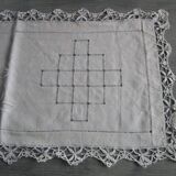 Antique large embroidered table centerpiece 150cm x 38cm