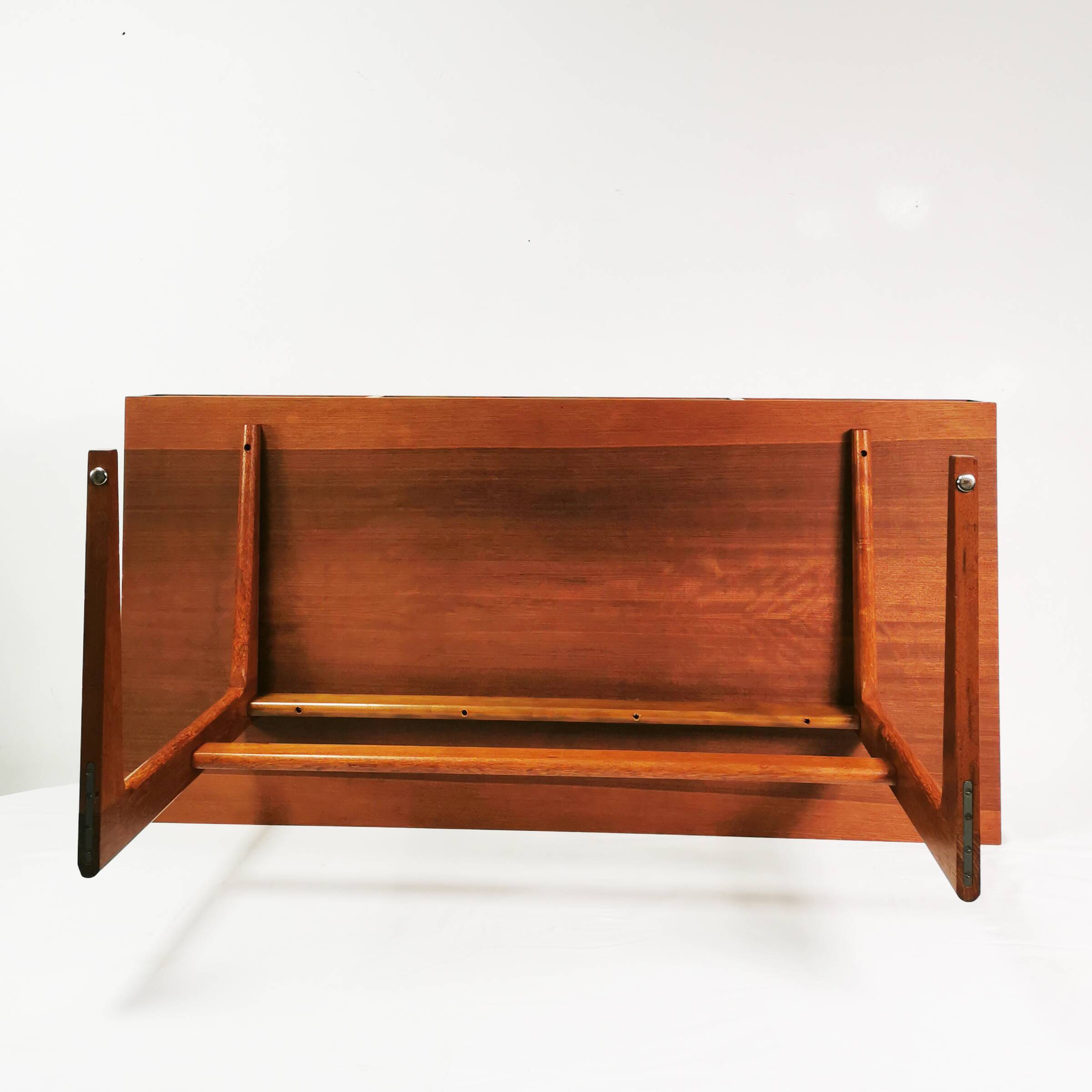 Modernist teak desk, designed by Gorg Petersen, Denmark, 1960s