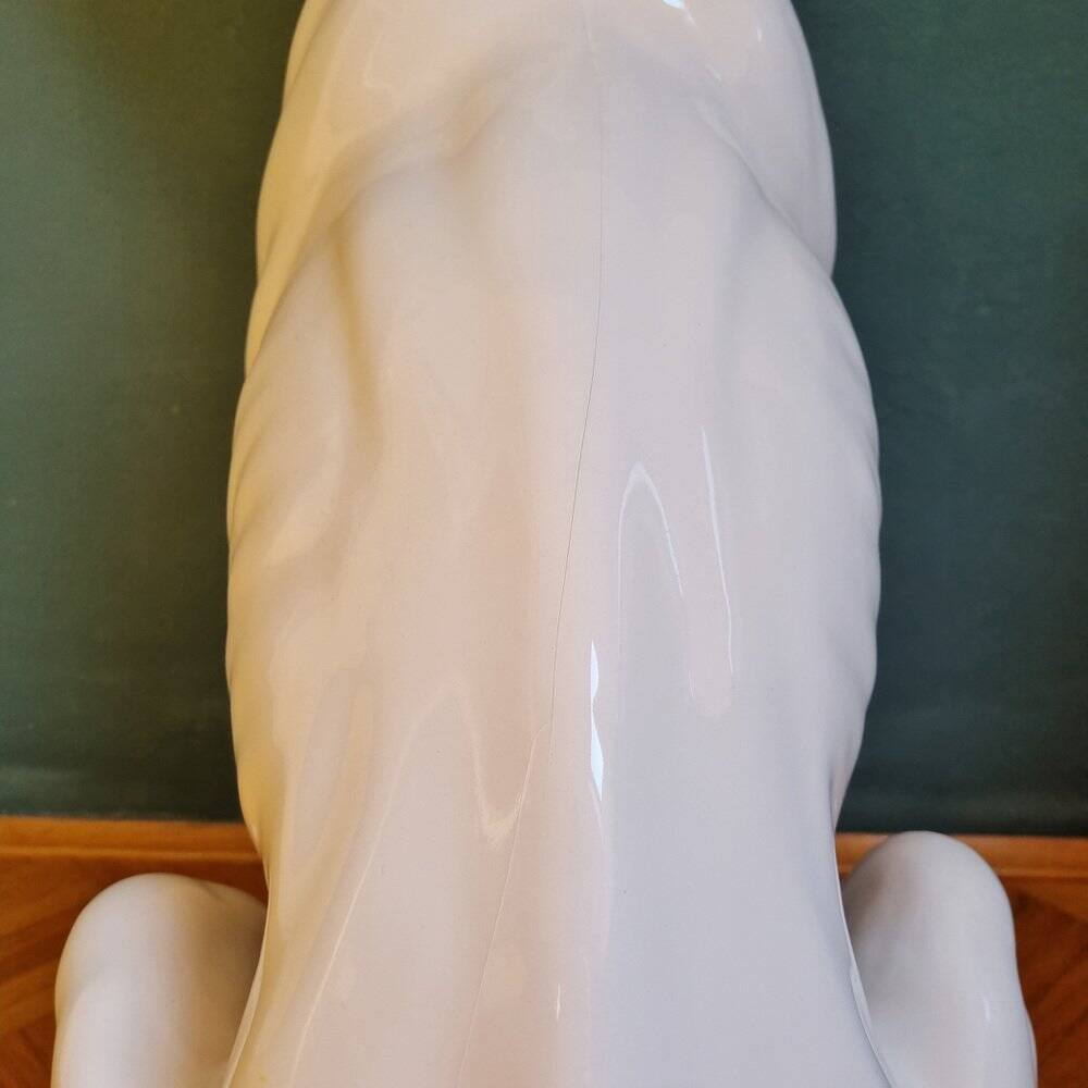 Large ceramic sculpture of a Bassano dog, 1980s.