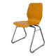 Vintage Casala chair – bent beech – chrome sled base