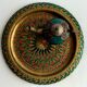 Teapot with its brass tray from the 20th cty, Moroccan craft - diameter 24cm