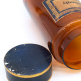 Pharmacy/apothecary old amber glass pot