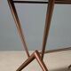 Vintage enamelled metal table, Italian design from the 1960s.