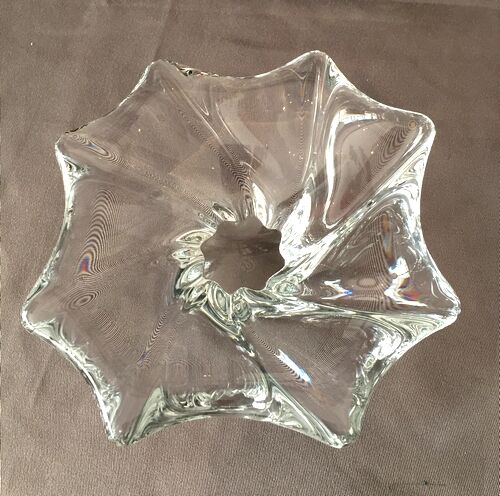 Superb ashtray or empty pocket of octagonal baccarat crystal shape