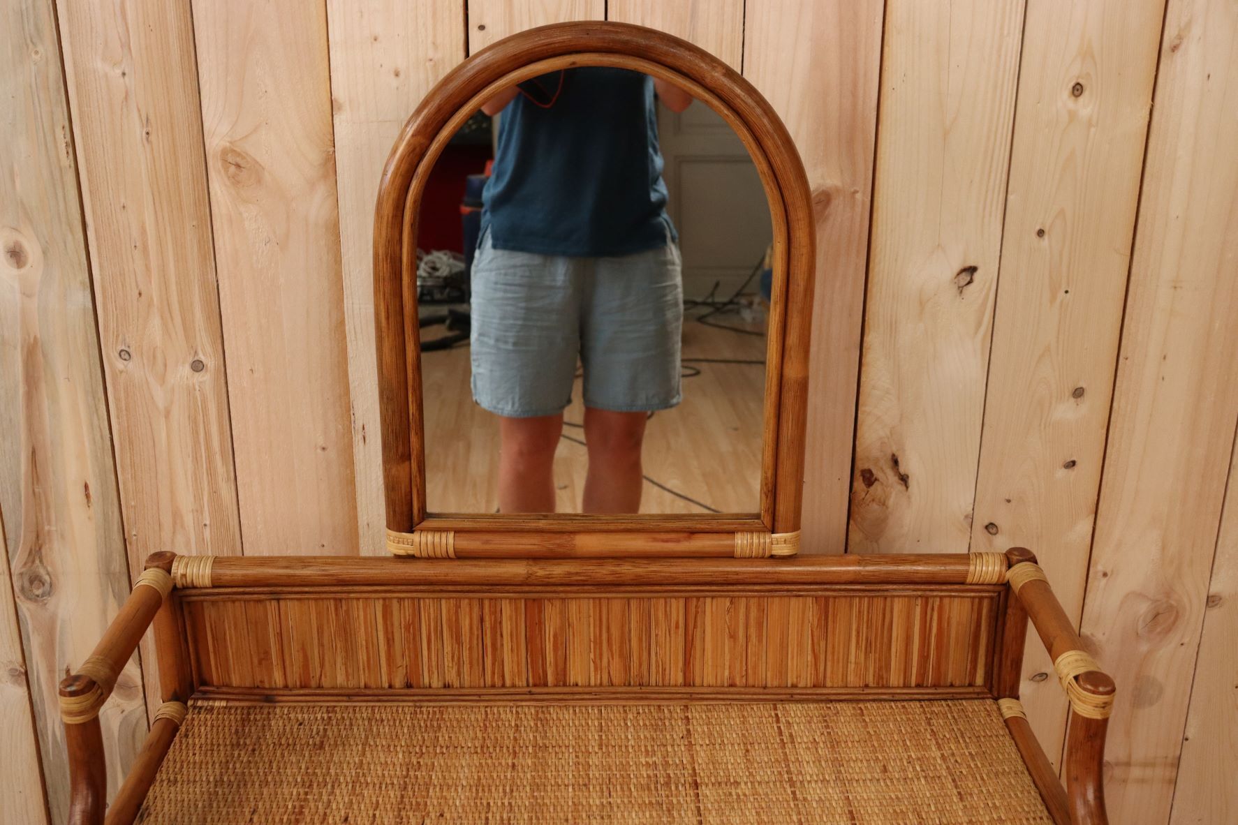 Rattan dressing table