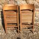 6 Folding wooden chairs