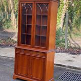 English display cabinet with 2 doors, mahogany imitation, 1990.