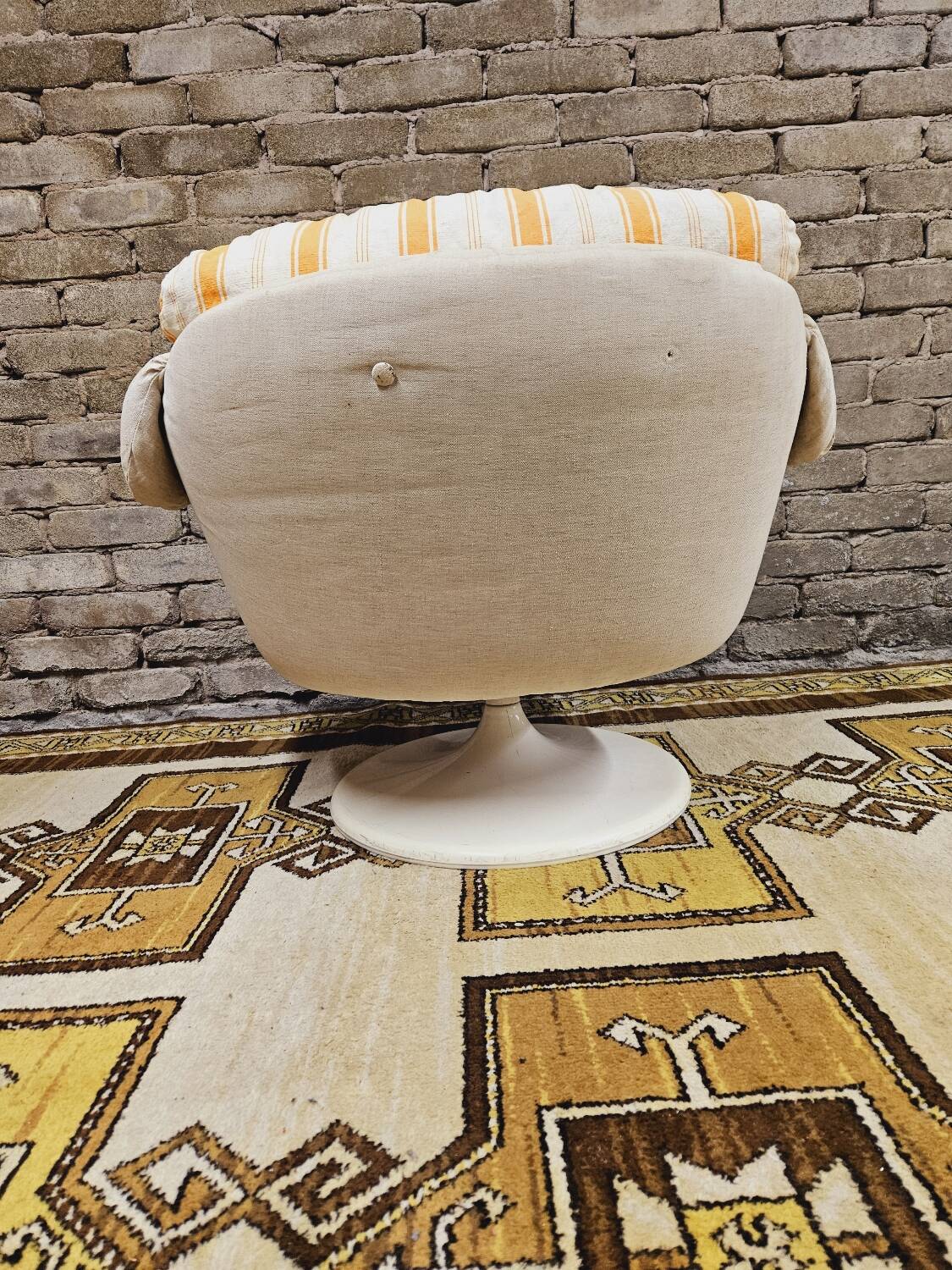 Swivel shell armchair by lusch erzeugnis 1970 vintage