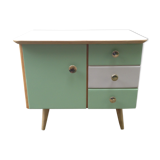 Almond/pink bedside