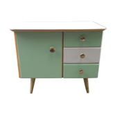Almond/pink bedside
