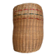 High basket with woven straws