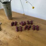 Red poodle ceramic knife holder