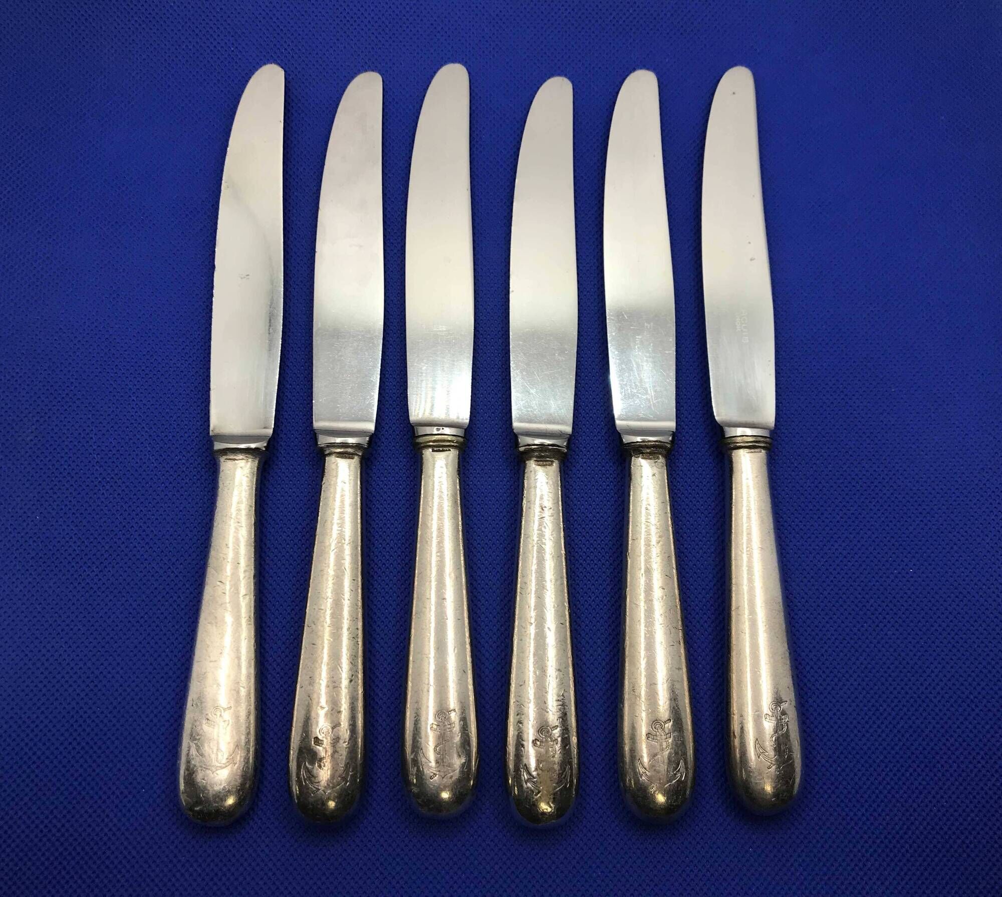 Set of 6 small silver-plated Navy knives from Ercuis