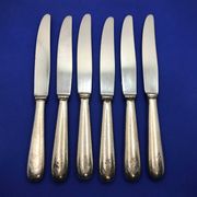 Lot de 6 petits couteaux de la Marine en métal argenté Ercuis