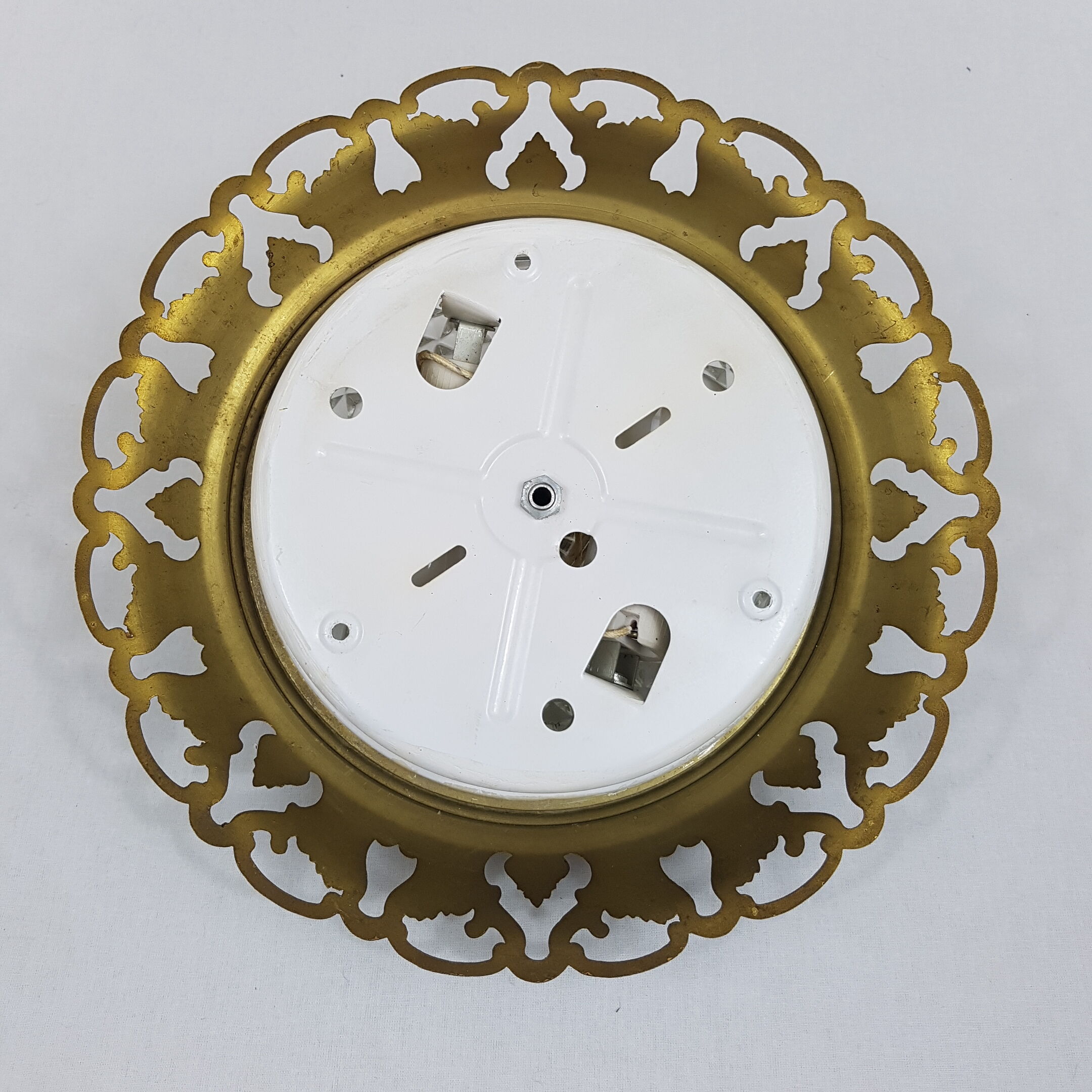 Golden mount and glass globe ceiling light