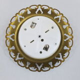 Golden mount and glass globe ceiling light