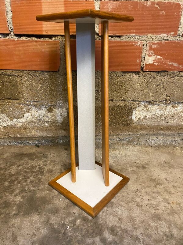 Sellette Ancienne Bois Design Réversible Vintage #D460