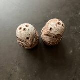Norbert Pierlot ceramic owl salt and pepper set