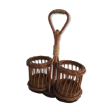 Door - wicker bottle rope and wood