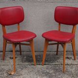 Pair of chairs type red skai bistro