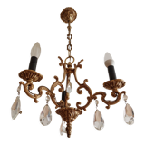 Louis XIV style chandelier with gilded bronze tassels