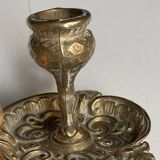 Cellar rat candlesticks (pair) in vintage bronze, re-edition from the 80s