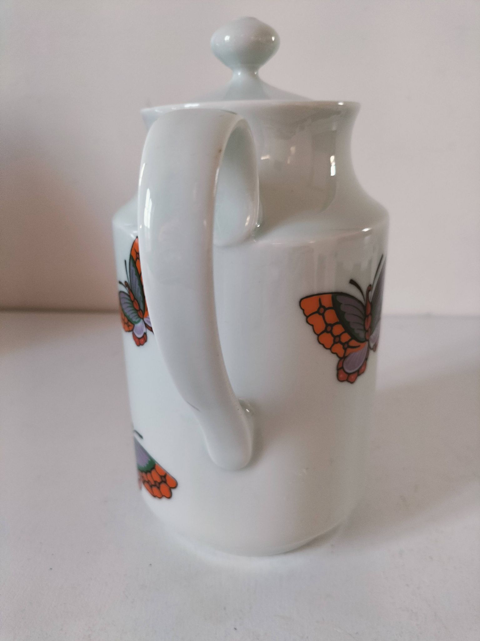 Vintage Wunsiedel Bavaria Porcelain coffee pot – butterfly motifs