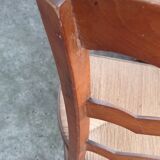 Old straw armchair