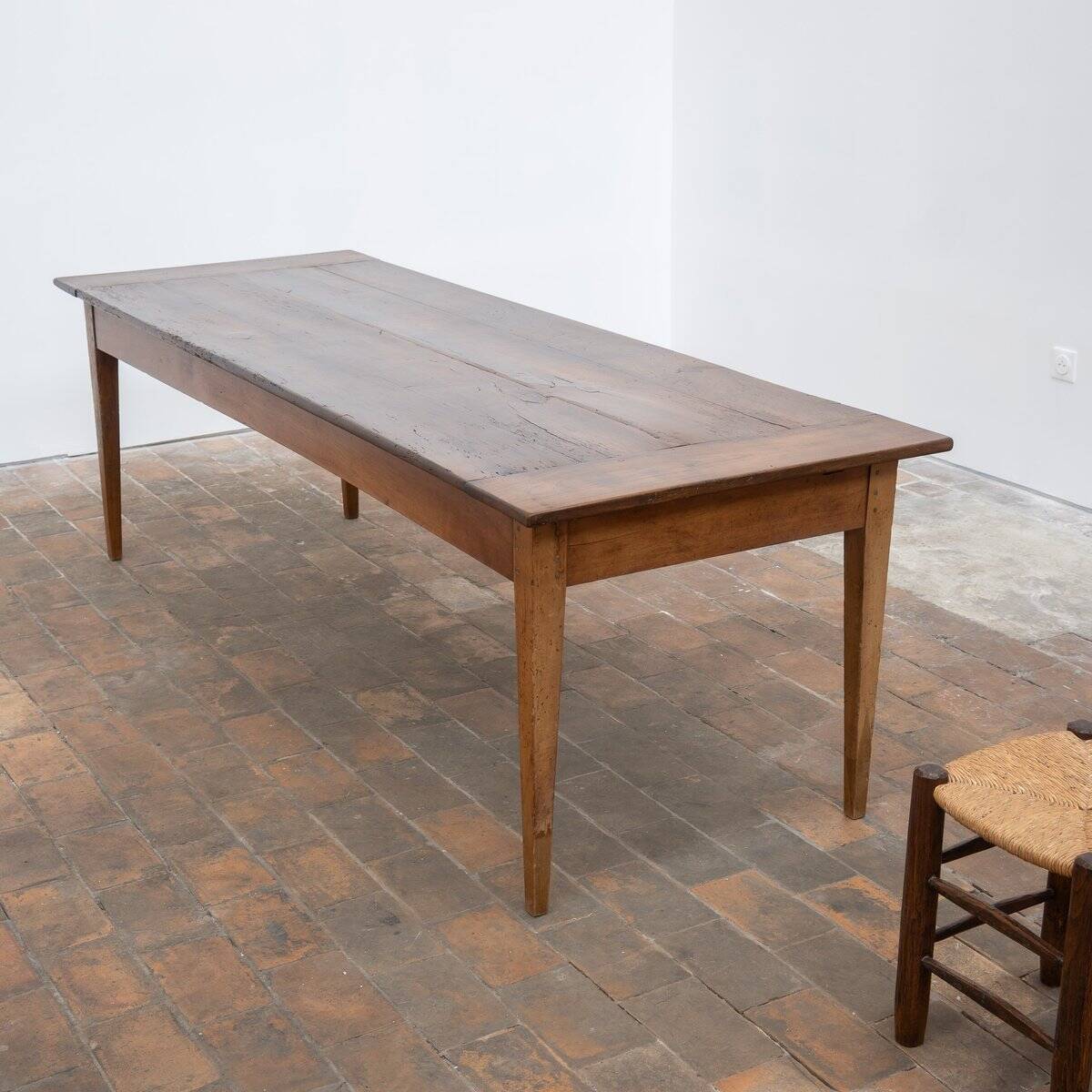 Grande table de ferme en bois, 1880