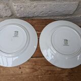 Set of 2 small ironstone plates Saint Amand and Hamage Modern Style model