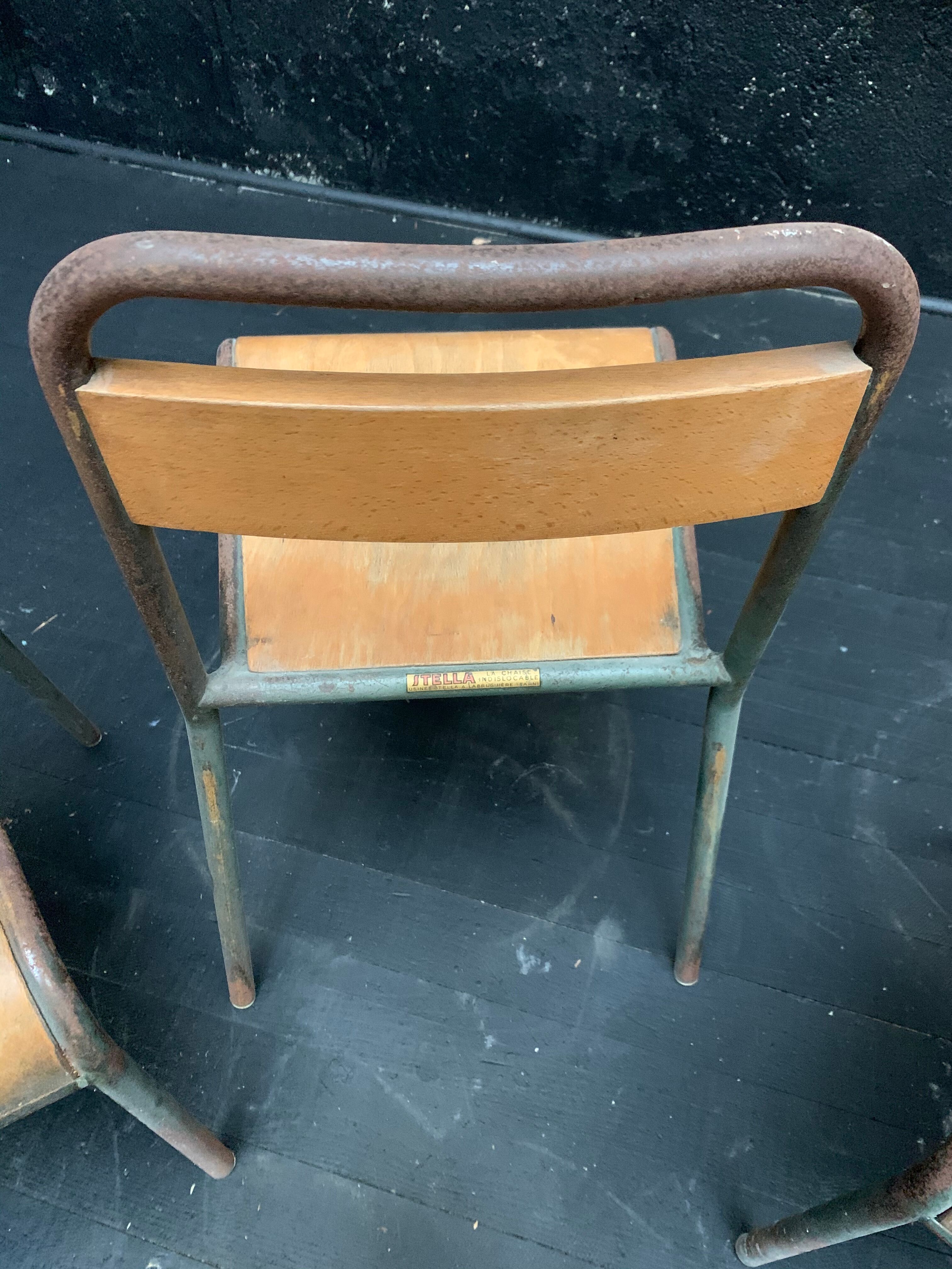 Suite of 4 school chairs by Stella