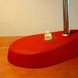 Red & Silver Metal Swan Neck Table Lamp