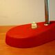 Red & Silver Metal Swan Neck Table Lamp
