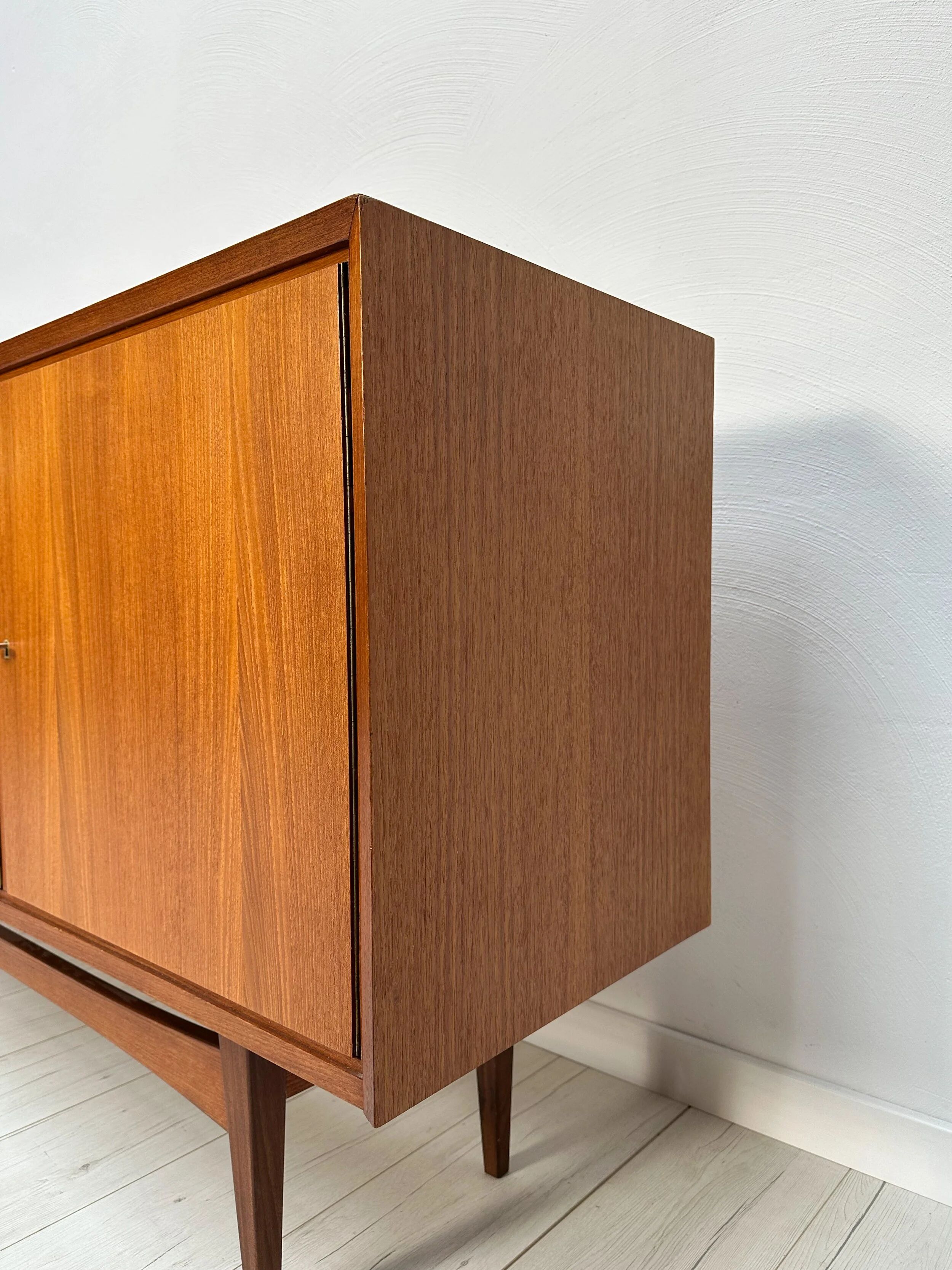 1960s vintage large minimalistic mid-century teak sideboard