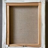 Still life painting vintage flower pot 70s