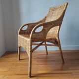 Fauteuil vintage en rotin de Maria Vinka pour Ikéa