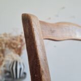 Antique wooden bistro chairs - floral seat