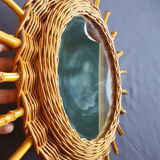 Mirror sun in rattan 43cm
